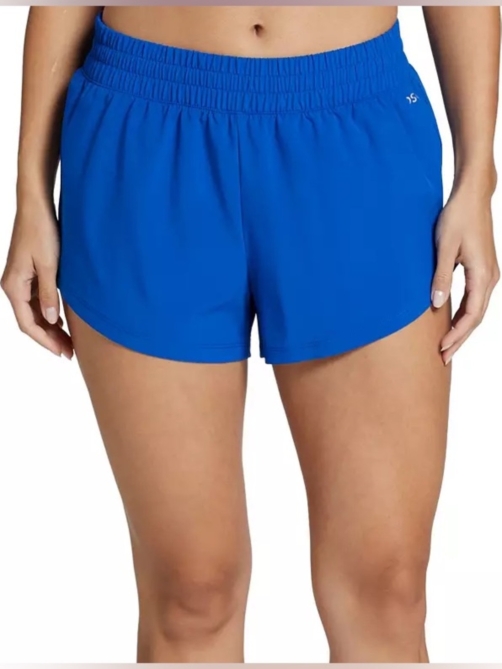 DSG Girls' Royal Blue Stride Running Shorts with Built-In Brief Liner (Size L